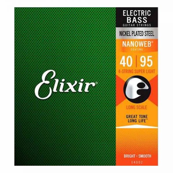 סט מיתרים לגיטרה בס אליקסיר - 40-95 - ELIXIR 14002 Bass NANOWEB® Nickel Plated Steel