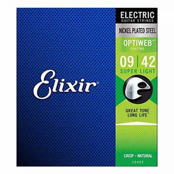 סט מיתרים לגיטרה חשמלית אליקסיר ELIXIR 19002 Electric OPTIWEB® Coated strings - 09-42