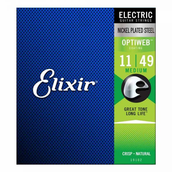 סט מיתרים לגיטרה חשמלית אליקסיר ELIXIR 19102 Electric OPTIWEB® Coated strings - 11-49