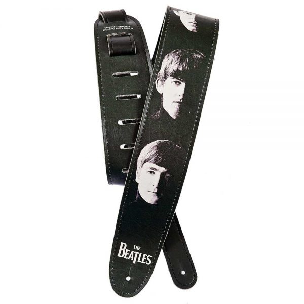 רצועת עור לגיטרה ביטלס דדריו פלנט ווייבס - Daddario Planet Waves 25LB01 Beatles Leather Strap Meet The Beatles