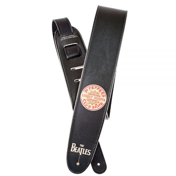 רצועת עור לגיטרה ביטלס דדריו פלנט ווייבס - Daddario Planet Waves 25LB05 Beatles Leather Strap Sgt Pepper