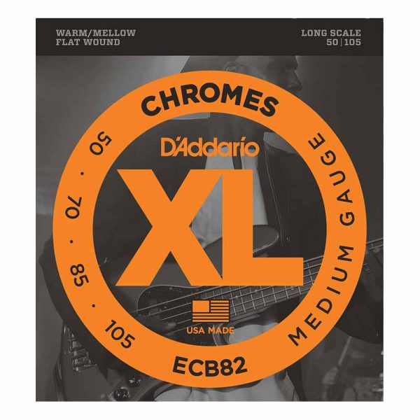 סט מיתרים לגיטרה בס דדריו 50-105 - Daddario ECB82 Chromes Bass Guitar Strings