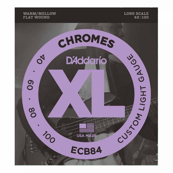 סט מיתרים לגיטרה בס דדריו 40-100 - Daddario ECB84 Chromes Bass Guitar Strings