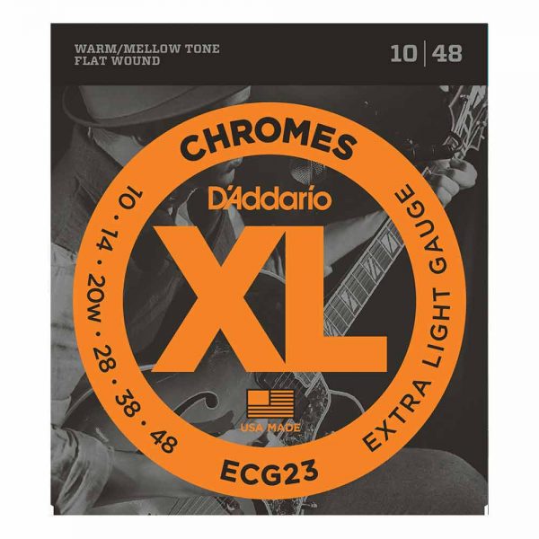 סט מיתרים לגיטרה חשמלית דדריו 10-48 - Daddario ECG23 Chromes Electric Guitar Strings