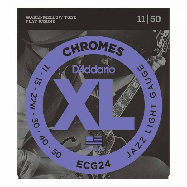 סט מיתרים לגיטרה חשמלית דדריו 11-50 - Daddario ECG24 Chromes Electric Guitar Strings