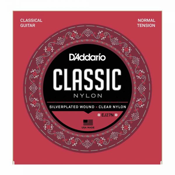 סט מיתרים לגיטרה קלאסית דדריו - Daddario EJ27N Student Normal Tension Classic Guitar Strings