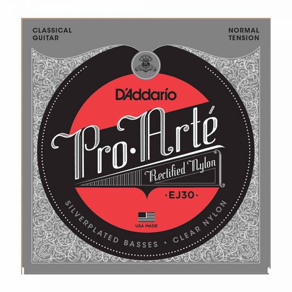 סט מיתרים לגיטרה קלאסית דדריו - Daddario EJ30 Rectified Nylon Classic Guitar Strings