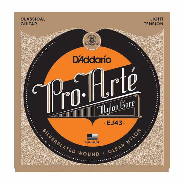 סט מיתרים לגיטרה קלאסית דדריו - Daddario EJ43 Pro Arte Nylon Core Light Tension Classic Guitar Strings