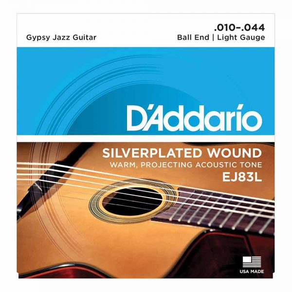 סט מיתרים לגיטרה אקוסטית דדריו 10-44 - Daddario EJ83L Gypsy Jazz Acoutic Guitar Strings
