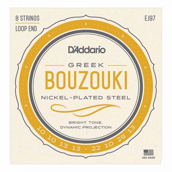 סט מיתרים לבוזוקי דדריו - Daddario EJ97 Nickel Plated Steel Greek Bouzouki Strings