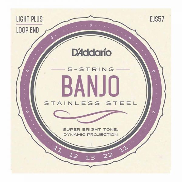 סט מיתרים לבנג'ו דדריו - Daddario EJS57 Stailnless Steel 5-String Banjo 11-22