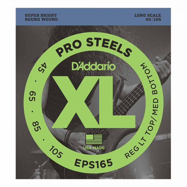 סט מיתרים לגיטרה בס דדריו 45-105 - Daddario EPS165 Pro Steels Bass Guitar Strings