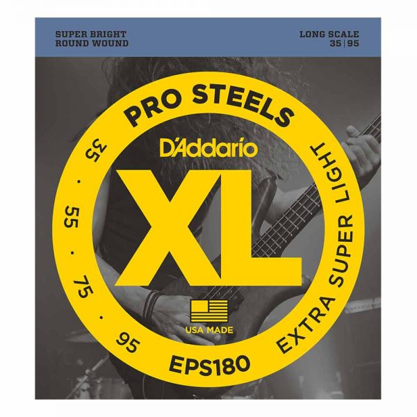 סט מיתרים לגיטרה בס דדריו 35-95 - Daddario EPS180 Pro Steels Bass Guitar Strings