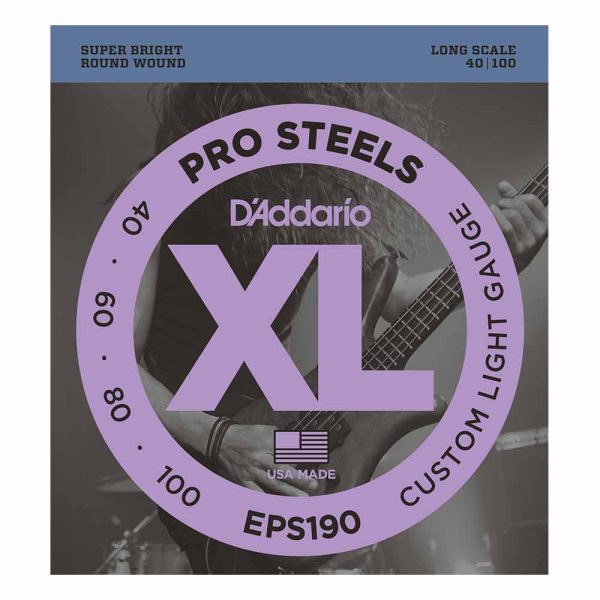 סט מיתרים לגיטרה בס דדריו 40-100 - Daddario EPS190 Pro Steels Bass Guitar Strings