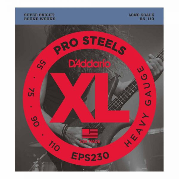 סט מיתרים לגיטרה בס דדריו 55-110 - Daddario EPS230 Pro Steels Bass Guitar Strings