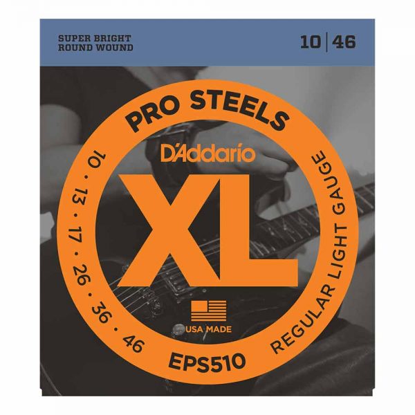 סט מיתרים לגיטרה חשמלית דדריו 10-46 - Daddario EPS510 Pro Steels Electric Guitar Strings