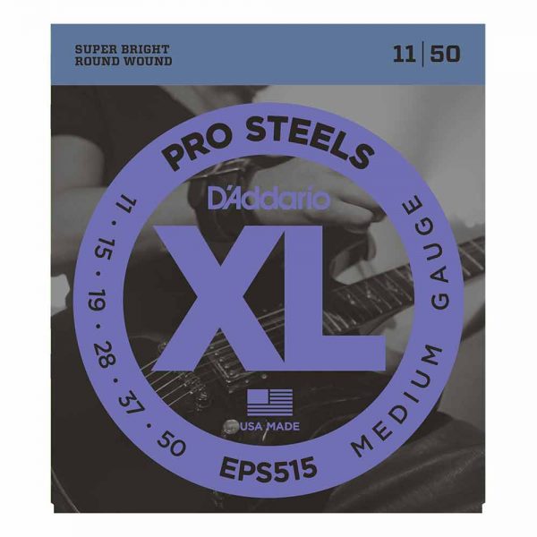 סט מיתרים לגיטרה חשמלית דדריו 11-50 - Daddario EPS515 Pro Steels Electric Guitar Strings