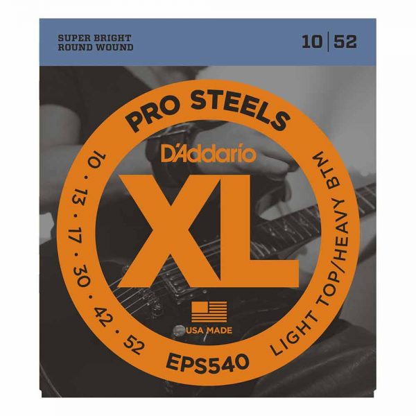 סט מיתרים לגיטרה חשמלית דדריו 10-52 - Daddario EPS540 Pro Steels Electric Guitar Strings