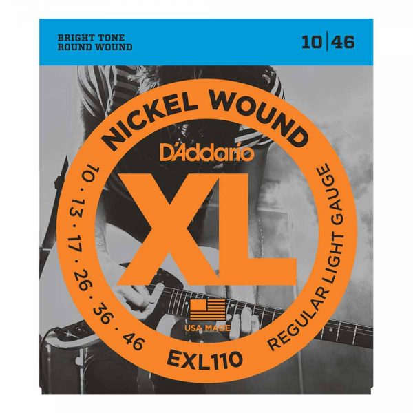 סט מיתרים לגיטרה חשמלית דדריו 10-46 - Daddario EXL110 Nickel Wound Electric Guitar Strings