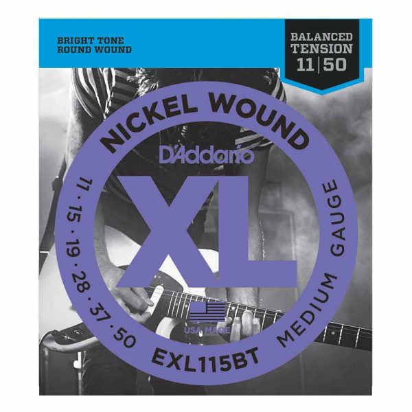 סט מיתרים לגיטרה חשמלית דדריו 11-50 - Daddario EXL115BT Nickel Wound Electric Guitar Strings