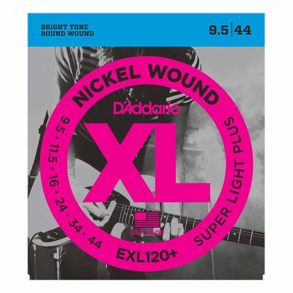 סט מיתרים לגיטרה חשמלית דדריו 9.5-44 - Daddario EXL120+ Nickel Wound Electric Guitar Strings