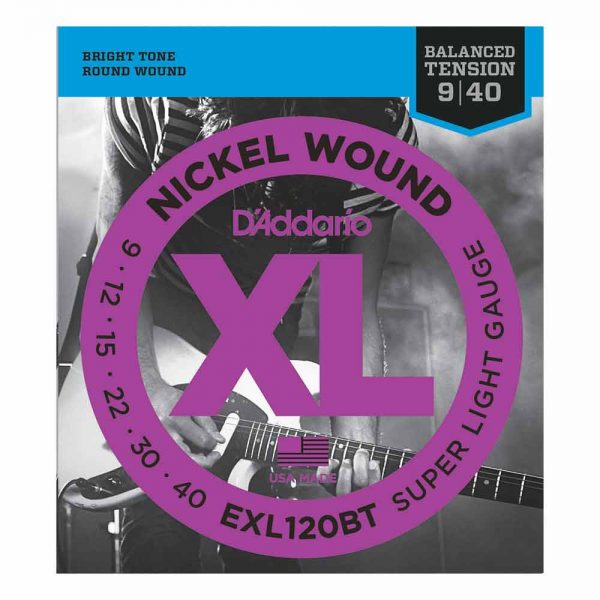 סט מיתרים לגיטרה חשמלית דדריו 09-40 - Daddario EXL120BT Nickel Wound Electric Guitar Strings