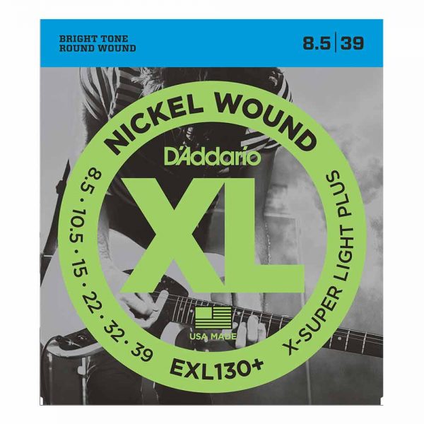 סט מיתרים לגיטרה חשמלית דדריו 8.5-39 - Daddario EXL130+ Nickel Wound Electric Guitar Strings