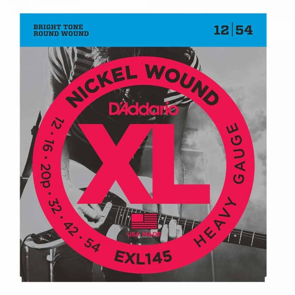סט מיתרים לגיטרה חשמלית דדריו 12-54 - Daddario EXL145 Nickel Wound Electric Guitar Strings