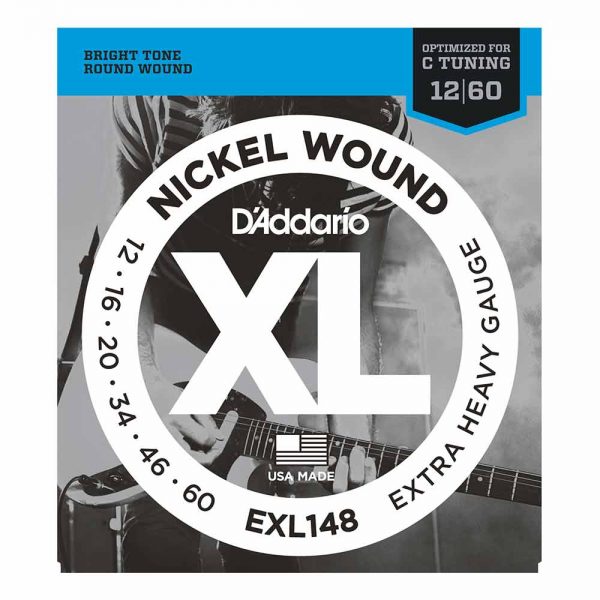 סט מיתרים לגיטרה חשמלית דדריו 12-60 - Daddario EXL148 Nickel Wound Electric Guitar Strings