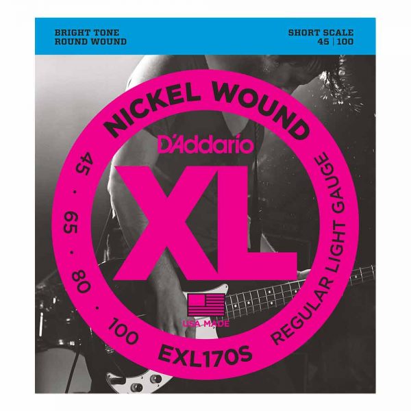 סט מיתרים לגיטרה בס דדריו 45-105 - Daddario EXL170S Nickel Wound Bass Guitar Strings