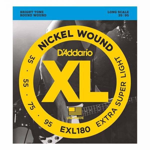 סט מיתרים לגיטרה בס דדריו  35-95 - Daddario EXL180 Nickel Wound Bass Guitar Strings