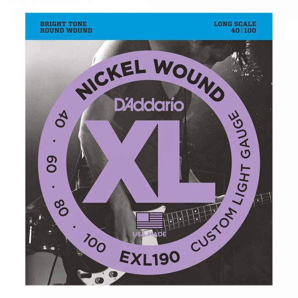 סט מיתרים לגיטרה בס דדריו 40-100 - Daddario EXL190 Nickel Wound Bass Guitar Strings