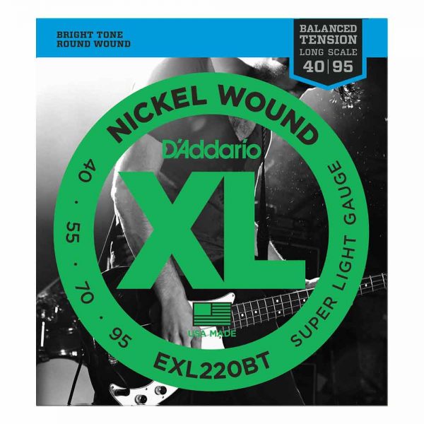סט מיתרים לגיטרה בס דדריו 40-95 - Daddario EXL220BT Nickel Wound Bass Guitar Strings