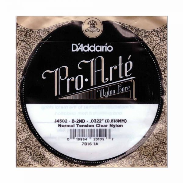 מיתר בודד B-2 ( שני ) לגיטרה קלאסית דדריו Daddario J4502 Nylon Single -