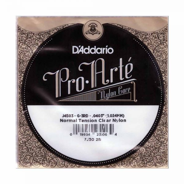 מיתר בודד G-3 ( שלישי ) לגיטרה קלאסית דדריו Daddario J4503 Nylon Single -