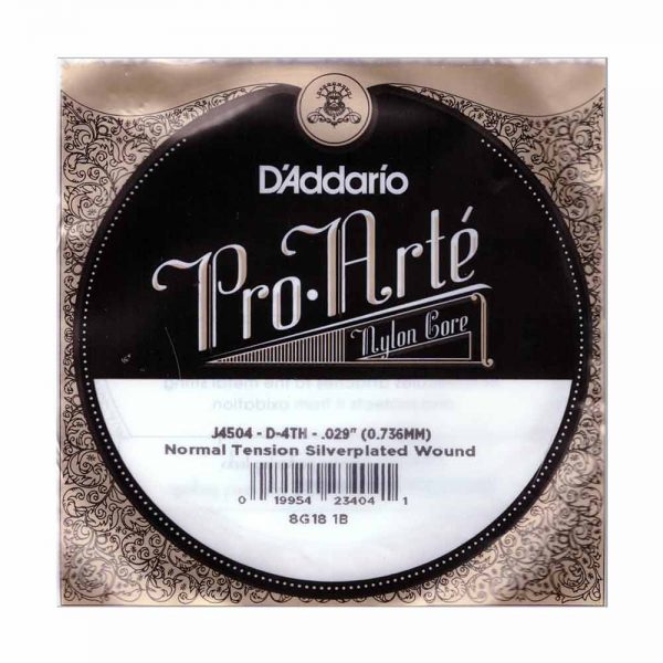מיתר בודד D ( רביעי ) לגיטרה קלאסית דדריו Daddario J4504 Silver Single -