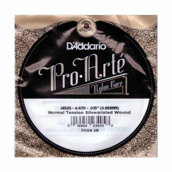 מיתר בודד A-5 ( חמישי ) לגיטרה קלאסית דדריו Daddario J4505 Silver Single -