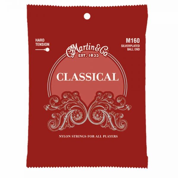 סט מיתרים לגיטרה קלאסית מרטין - Martin M160 Hard Tension Classical Guitar Strings