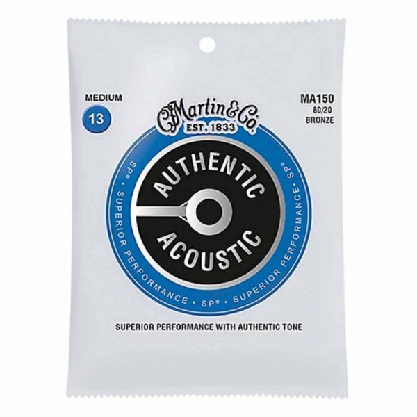 סט מיתרים לגיטרה אקוסטית מרטין Martin MA150 80/20 Bronze Acoustic Guitar Strings - 13-56