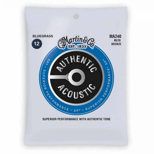 סט מיתרים לגיטרה אקוסטית מרטין Martin MA240 80/20 Bronze Acoustic Guitar Strings - 12-56