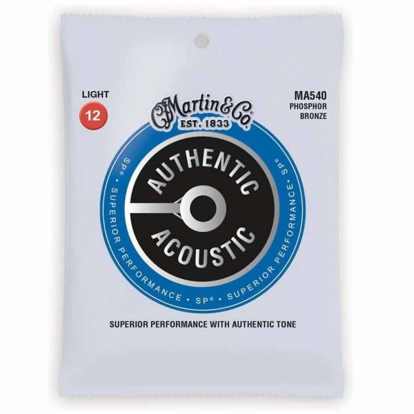 סט מיתרים לגיטרה אקוסטית מרטין Martin MA540 Phosphor Bronze Acoustic Guitar Strings - 12-54
