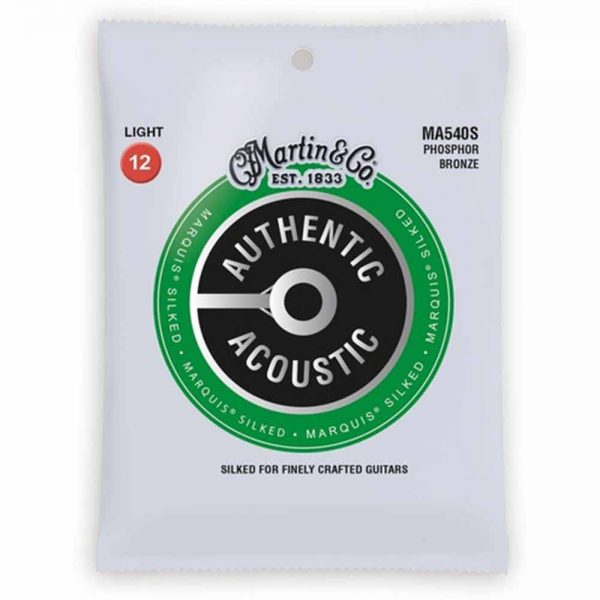 סט מיתרים לגיטרה אקוסטית מרטין Martin MA540S Phosphor Bronze Acoustic Guitar Strings - 12-54 Silked