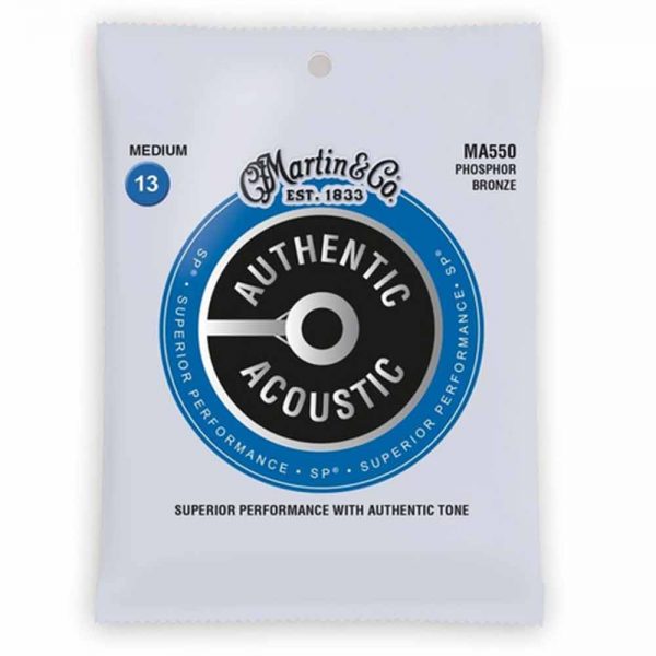 סט מיתרים לגיטרה אקוסטית מרטין Martin MA550 Phosphor Bronze Acoustic Guitar Strings - 13-56