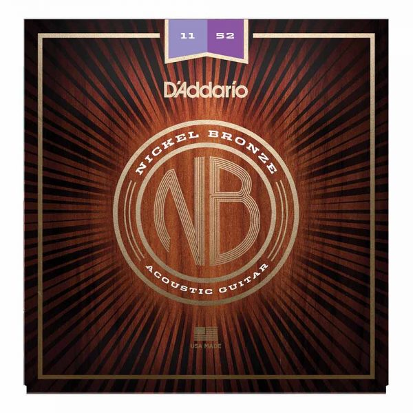 סט מיתרים לגיטרה אקוסטית דדריו 11-52 - Daddario NB1152 Nickel Bronze Acoutic Guitar Strings