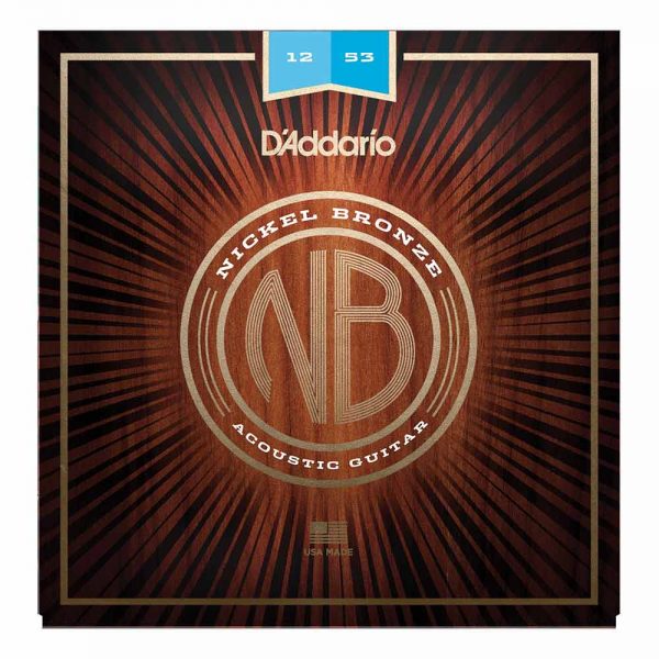 סט מיתרים לגיטרה אקוסטית דדריו 12-53 - Daddario NB1253 Nickel Bronze Acoutic Guitar Strings