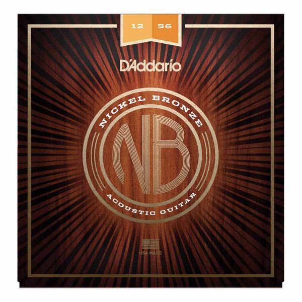 סט מיתרים לגיטרה אקוסטית דדריו 12-56 - Daddario NB1256 Nickel Bronze Acoutic Guitar Strings
