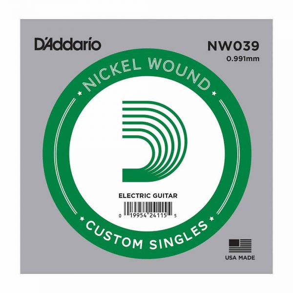 מיתר בודד לגיטרה חשמלית דדריו 0.39 - Daddario NW039 Wound Single