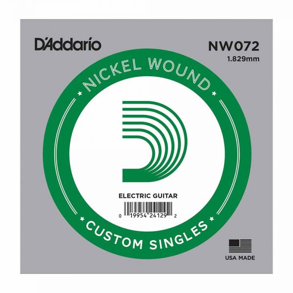 מיתר בודד לגיטרה חשמלית דדריו 0.72 - Daddario NW072 Nickel Wound Single