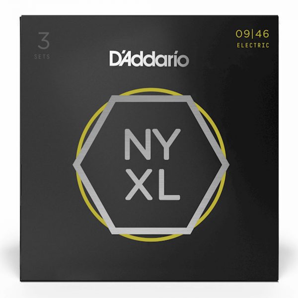 מיתרים לגיטרה חשמלית דדריו 09-46 - מארז 3 סטים - Daddario NYXL0946-3P Electric Guitar Strings