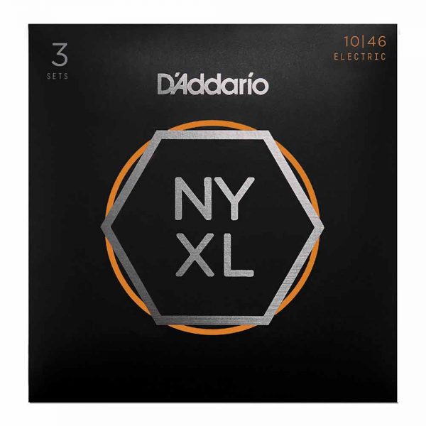 מיתרים לגיטרה חשמלית דדריו 10-46 - מארז 3 סטים - Daddario NYXL1046-3P Electric Guitar Strings